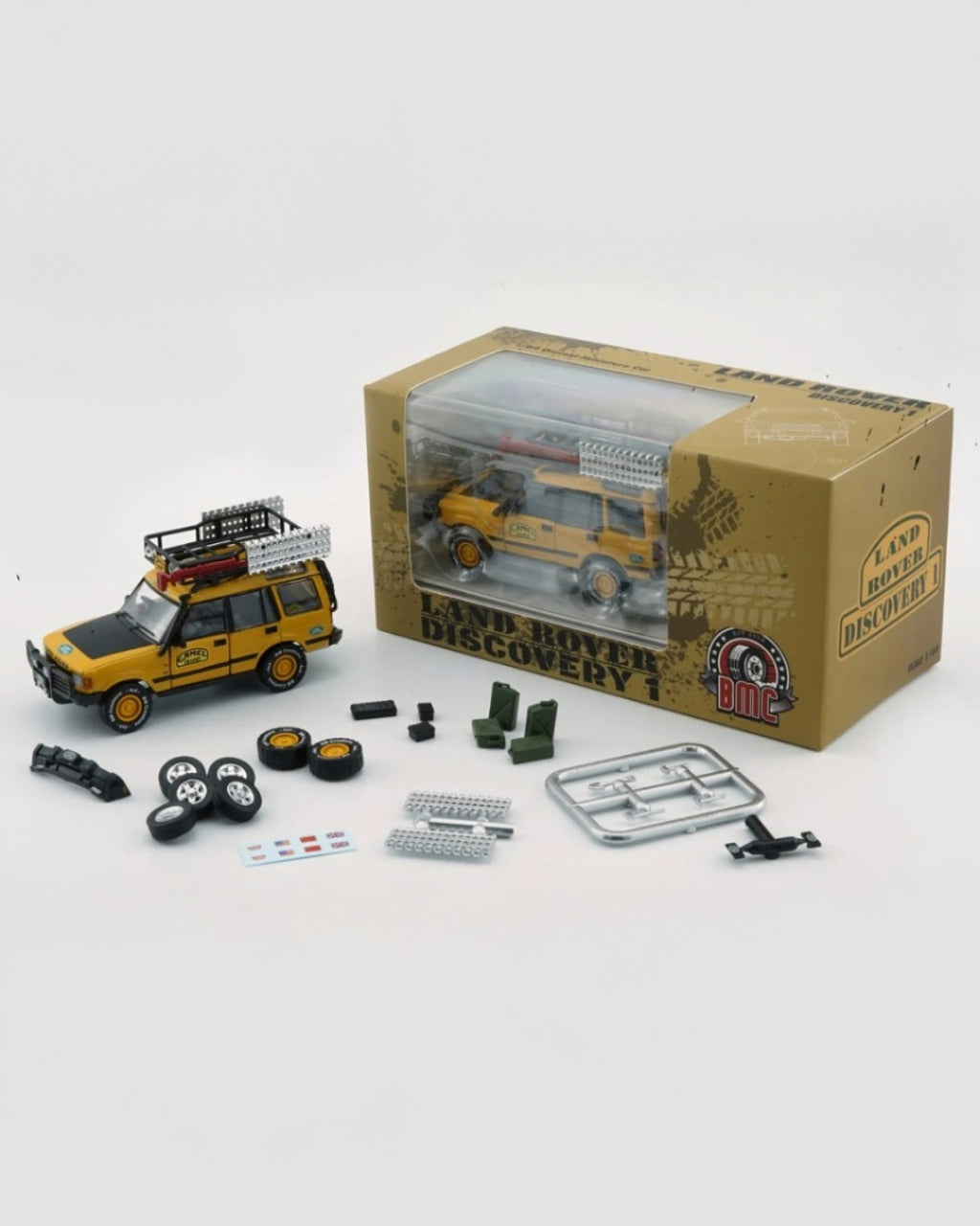 BM Creations - Land Rover 1998 Discovery 1 Camel con Accesorios - Tomica Costa Rica Collectors Club