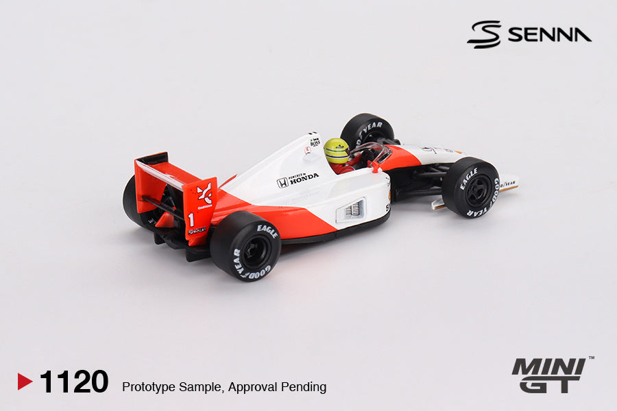 [FEBRERO 2026] MINI GT - McLaren MP4/6 #1 Ayrton Senna 1991 2do Lugar Grand Prix Japón