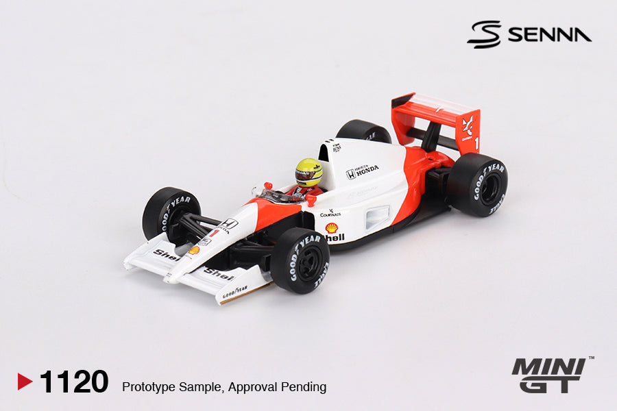 [FEBRERO 2026] MINI GT - McLaren MP4/6 #1 Ayrton Senna 1991 2do Lugar Grand Prix Japón