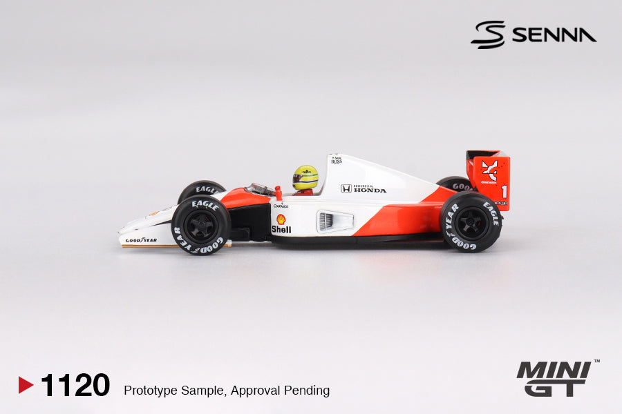 [FEBRERO 2026] MINI GT - McLaren MP4/6 #1 Ayrton Senna 1991 2do Lugar Grand Prix Japón