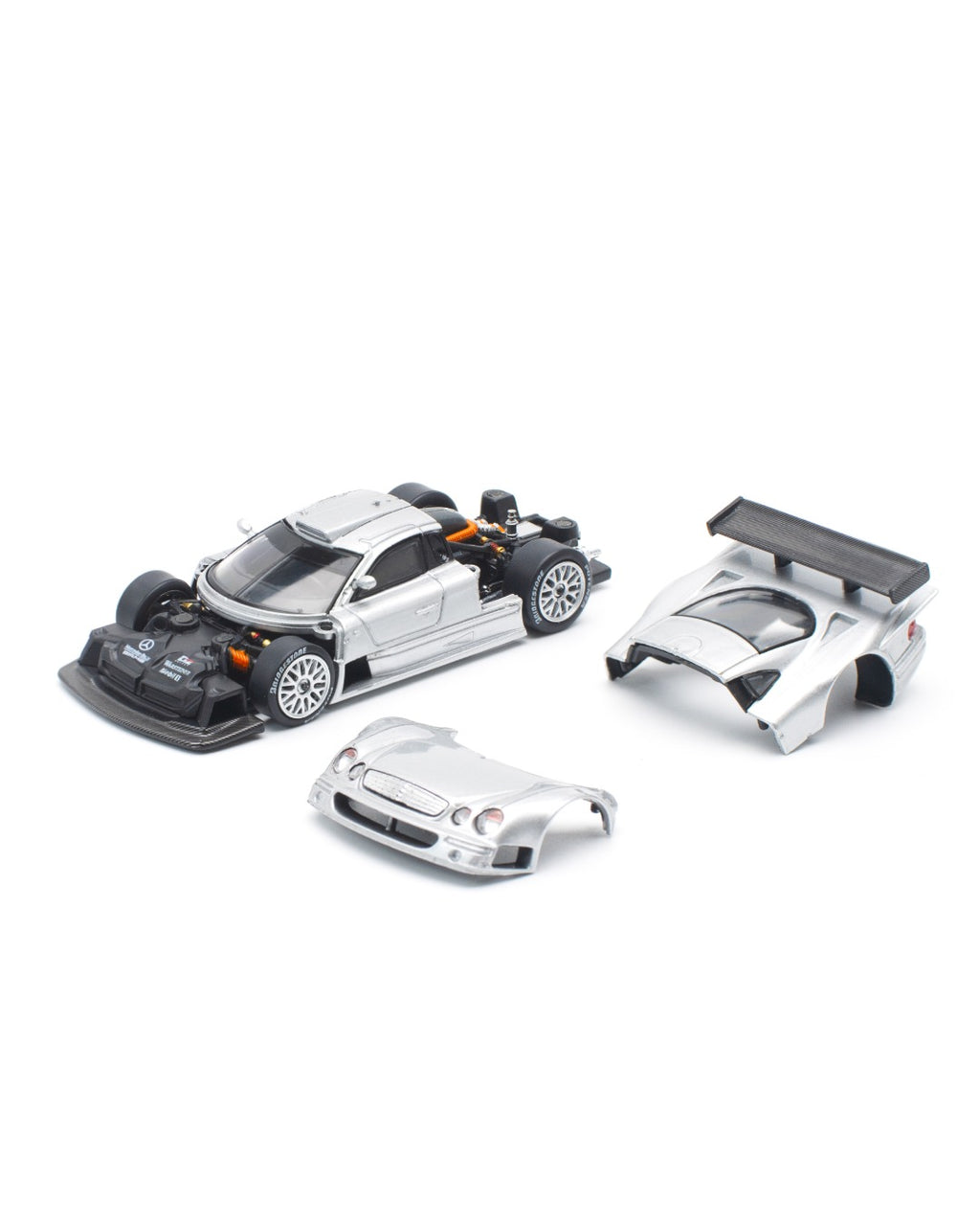 POP RACE - Mercedes Benz CLK-GTR Plateado - Tomica Costa Rica Collectors Club