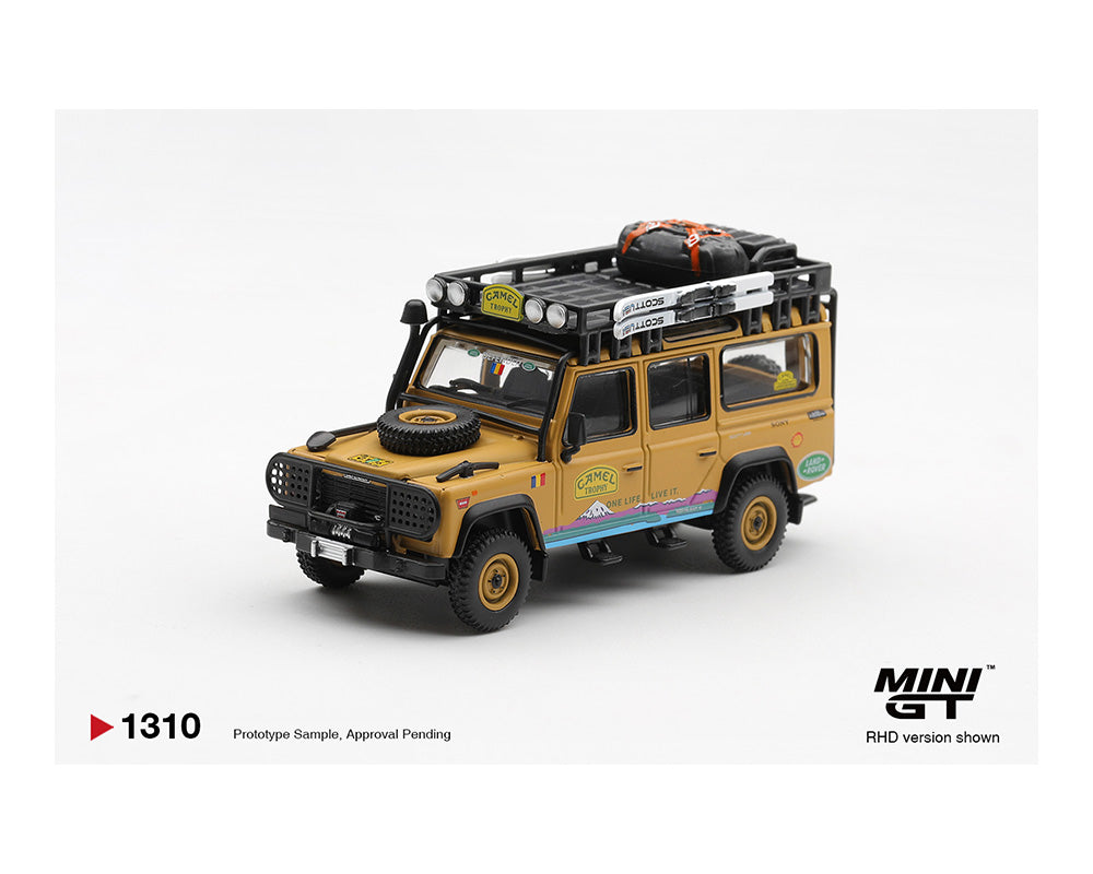 MINI GT - Land Rover Defender 110 1998 Camel Trophy Tierra del Fuego CT.36 Equipo de Rumania - Tomica Costa Rica Collectors Club