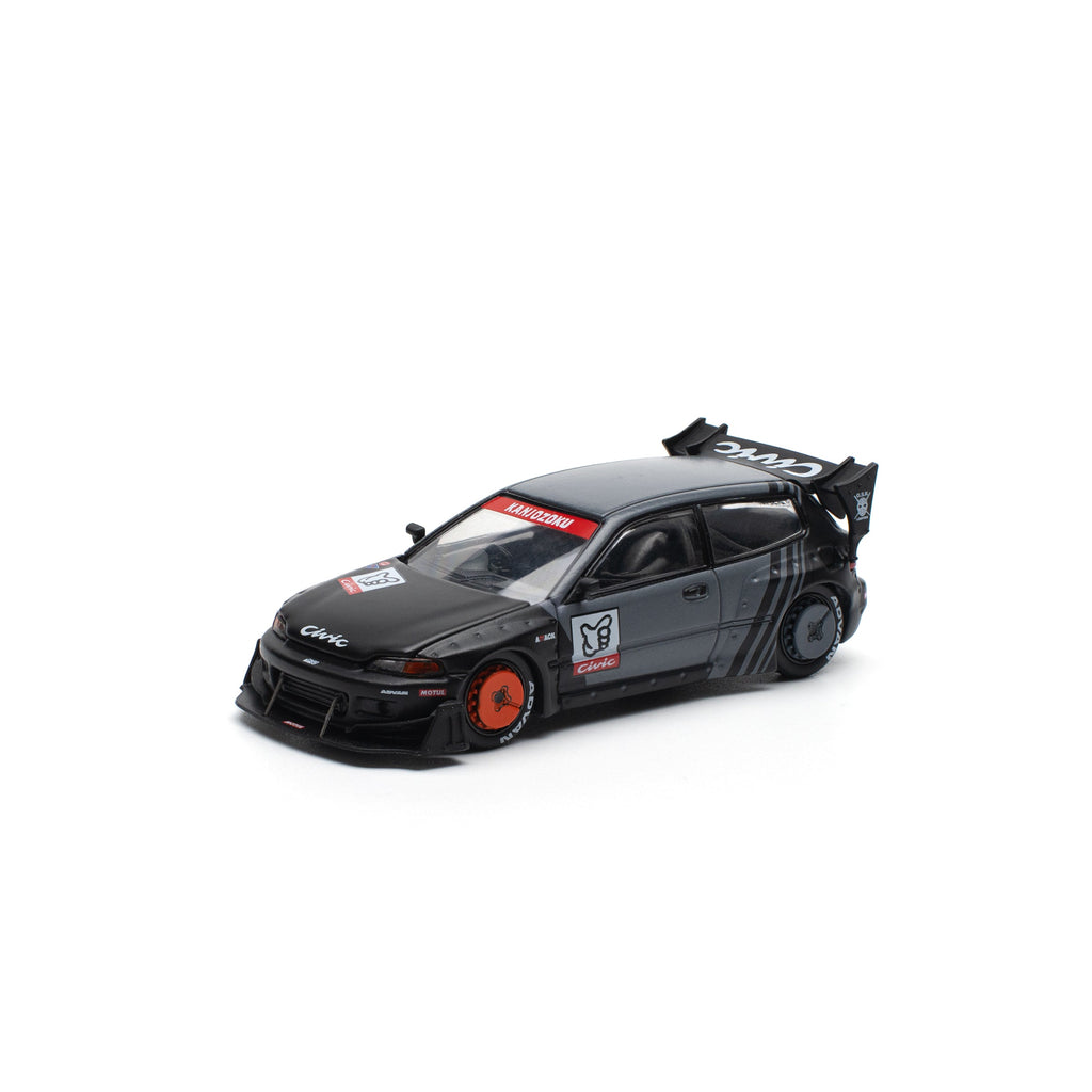 POP RACE - Pandem Civic EG6 'Kanjozoku' Negro Mate - Tomica Costa Rica Collectors Club