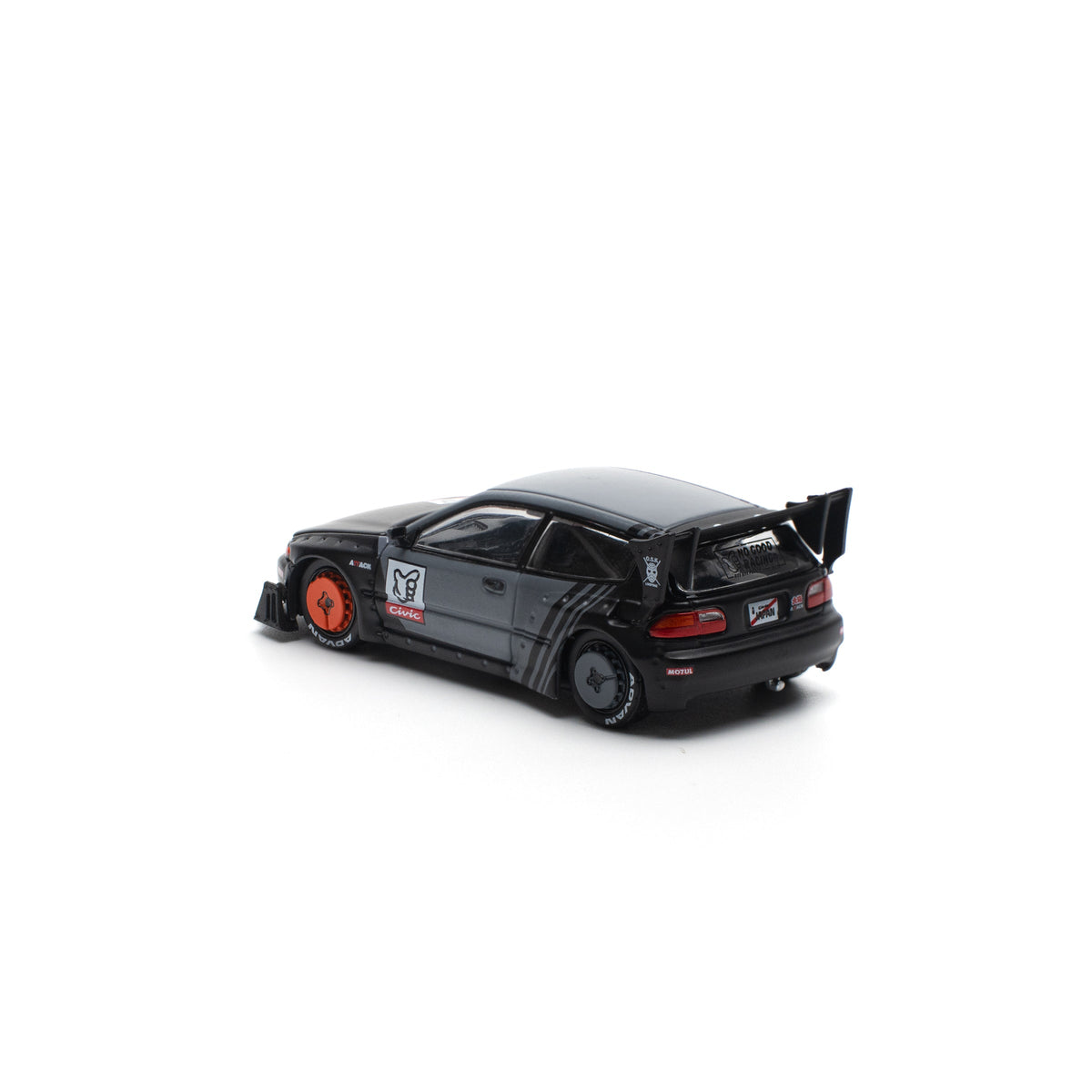 POP RACE - Pandem Civic EG6 'Kanjozoku' Negro Mate - Tomica Costa Rica Collectors Club