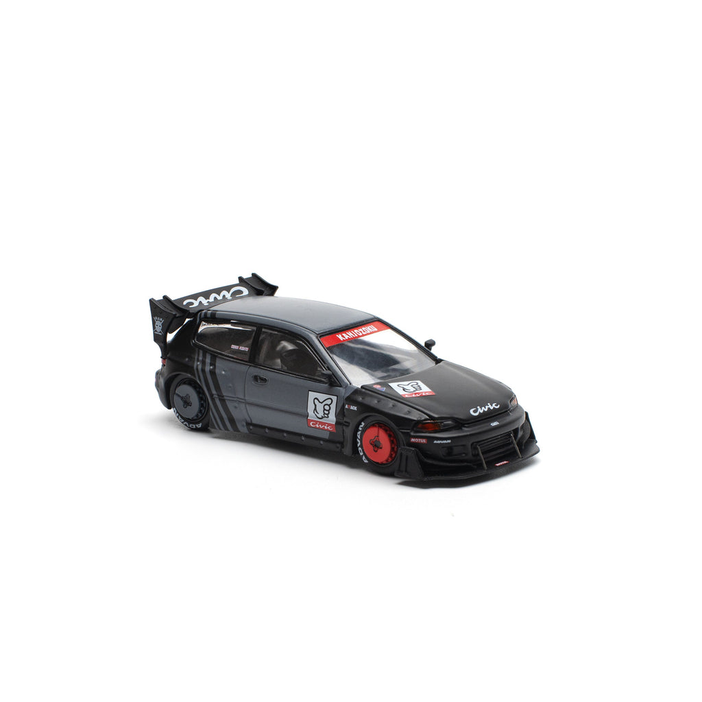 POP RACE - Pandem Civic EG6 'Kanjozoku' Negro Mate - Tomica Costa Rica Collectors Club