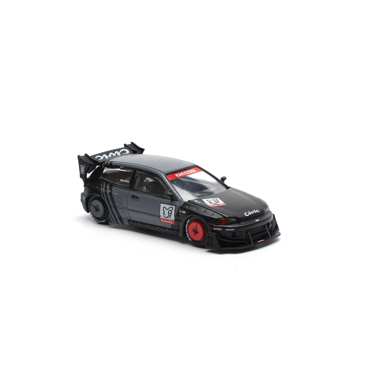 POP RACE - Pandem Civic EG6 'Kanjozoku' Negro Mate - Tomica Costa Rica Collectors Club