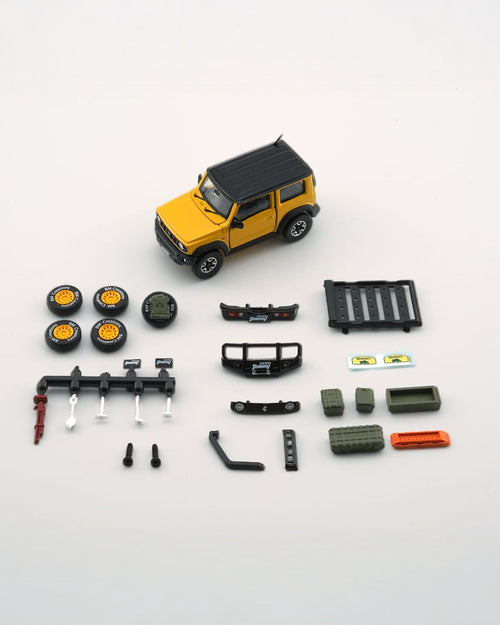 BM Creations - Suzuki Jimny 2019 Rhino Pack con Accesorios Ivory Matte - Tomica Costa Rica Collectors Club