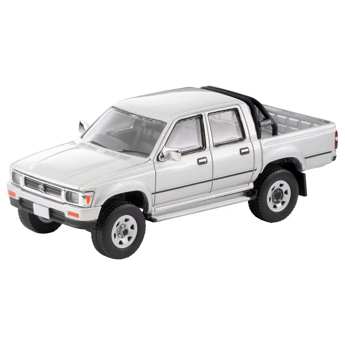 TOMICA Limited Vintage Neo - LV-N256c Toyota Hilux 4WD Pickup Doble Cabina SSR (Plateado) Modelo 1991