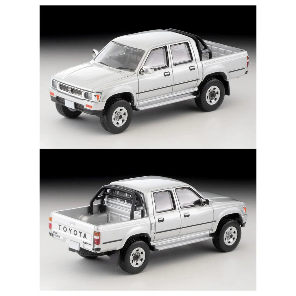 TOMICA Limited Vintage Neo - LV-N256c Toyota Hilux 4WD Pickup Doble Cabina SSR (Plateado) Modelo 1991