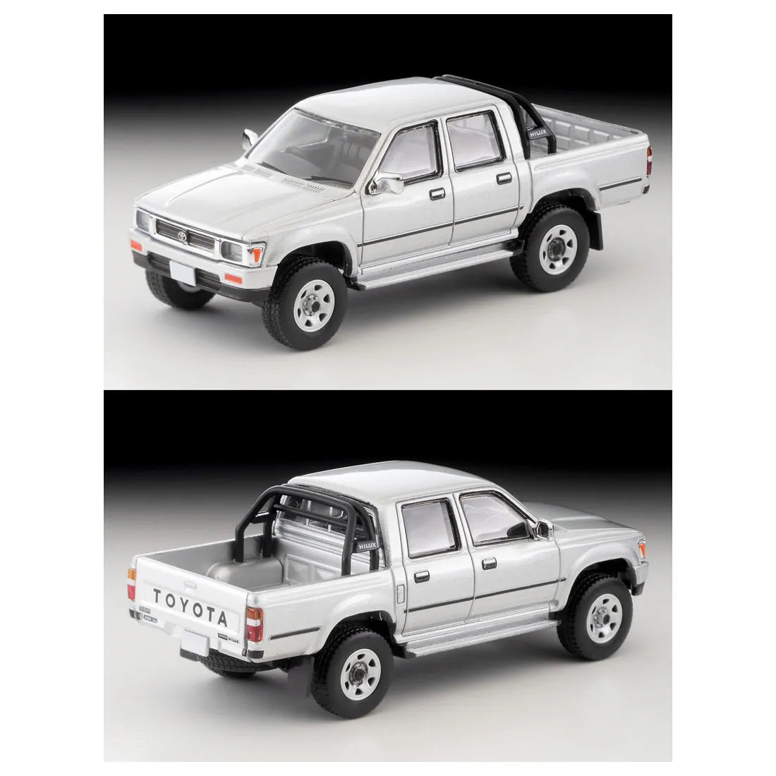 TOMICA Limited Vintage Neo - LV-N256c Toyota Hilux 4WD Pickup Doble Cabina SSR (Plateado) Modelo 1991