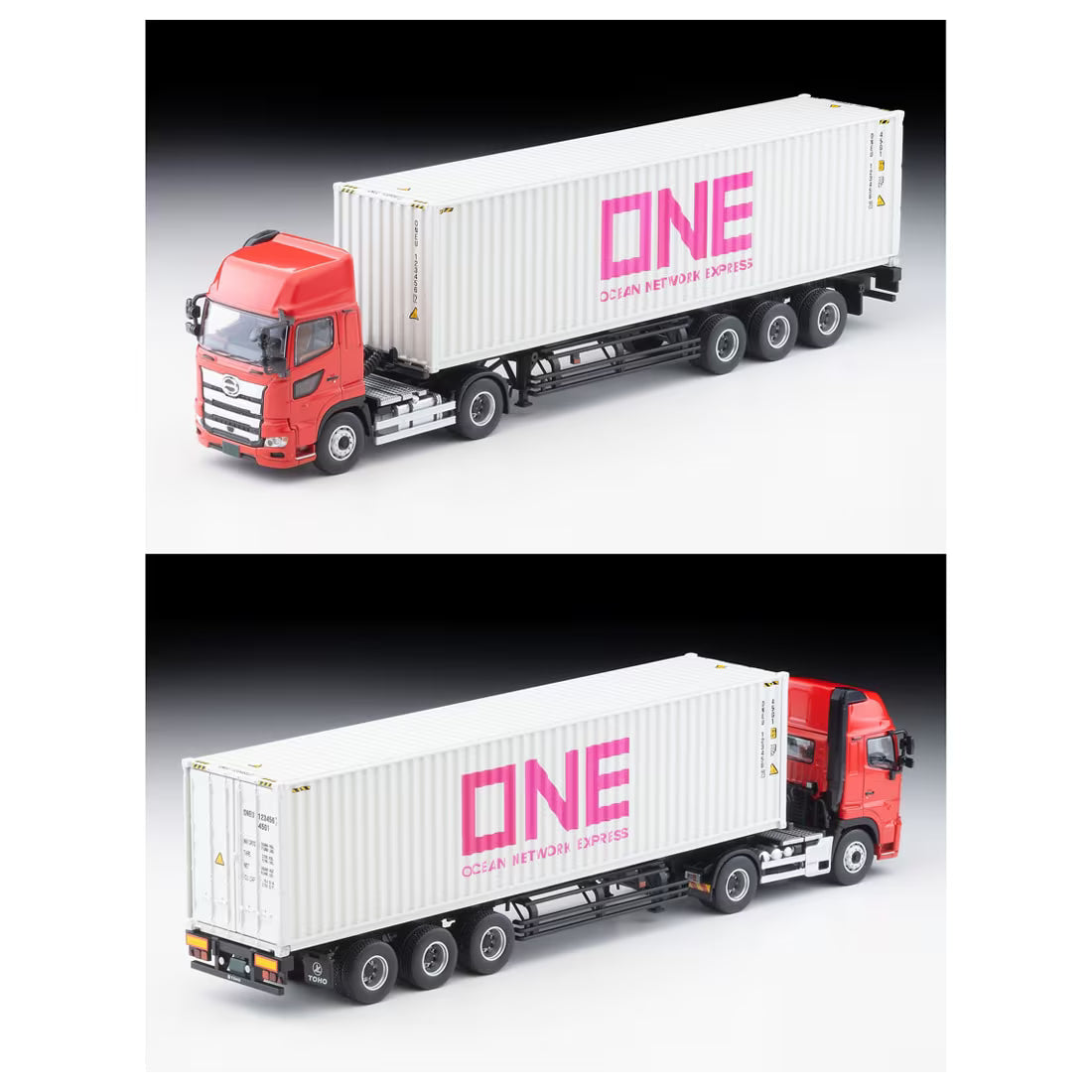 TOMICA Limited Vintage Neo - LV-N292d Hino Profia 40ft Marine Container Trailer (Toho Sharyo TC36H1C34) Contenedor Ocean Network Express