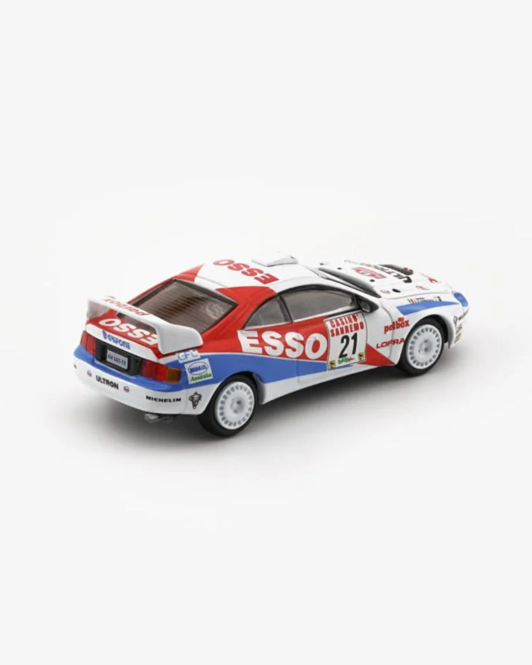 BM Creations - Toyota Celica ST205 ESSO Rally Sanremo Rally d'Italia 1996 LHD #21 - Tomica Costa Rica Collectors Club