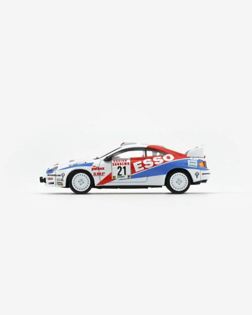 BM Creations - Toyota Celica ST205 ESSO Rally Sanremo Rally d'Italia 1996 LHD #21 - Tomica Costa Rica Collectors Club
