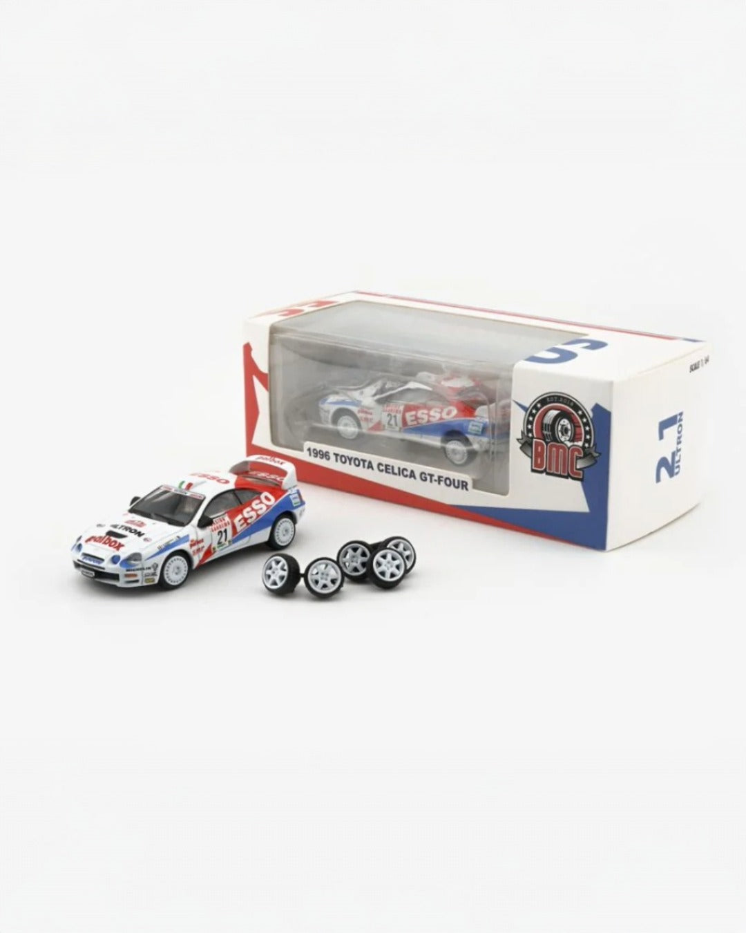 BM Creations - Toyota Celica ST205 ESSO Rally Sanremo Rally d'Italia 1996 LHD #21 - Tomica Costa Rica Collectors Club