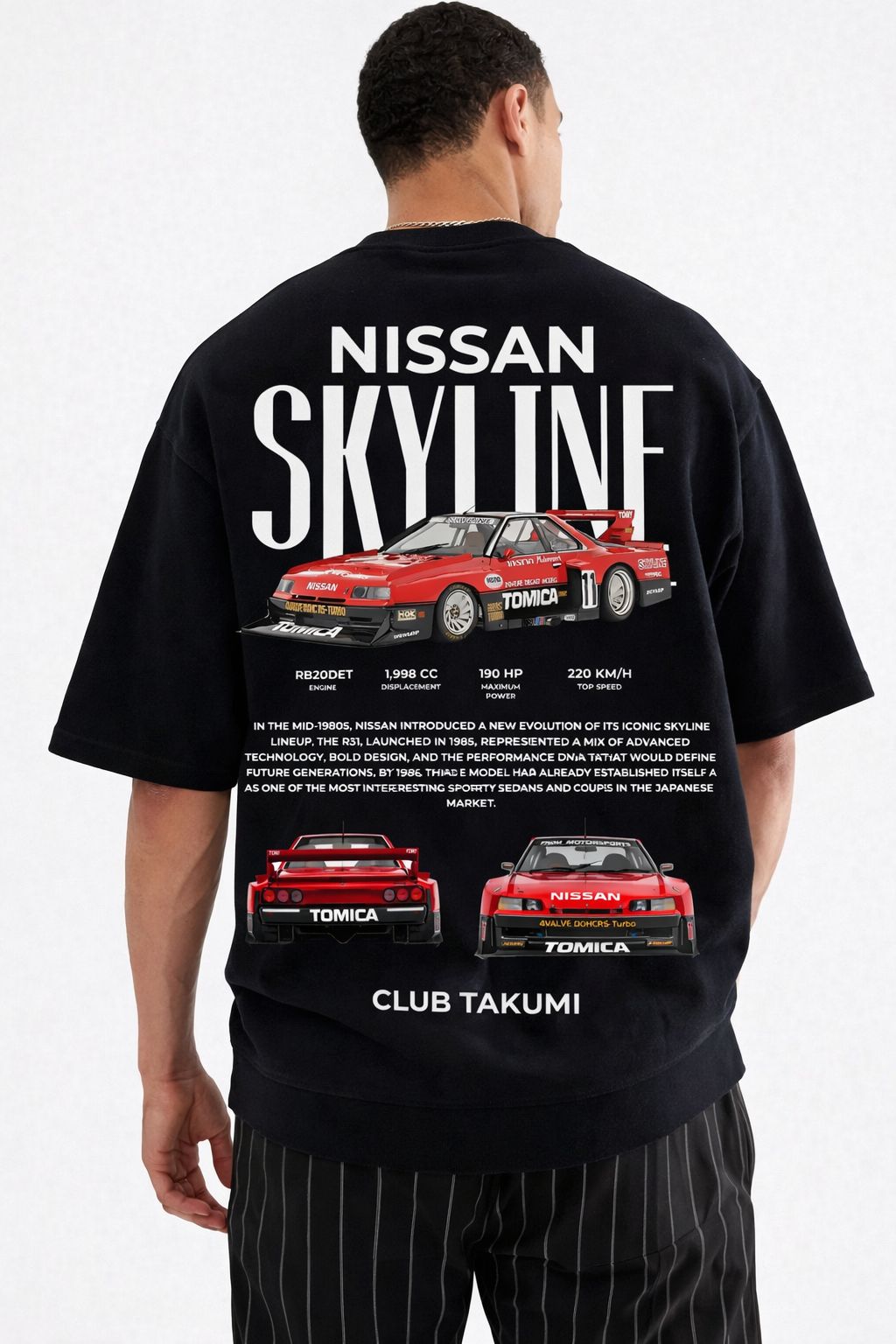 CLUB TAKUMI x KAIZEN WEAR — Nissan Skyline R31 T-Shirt Oficial del Club - Tomica Costa Rica Collectors Club