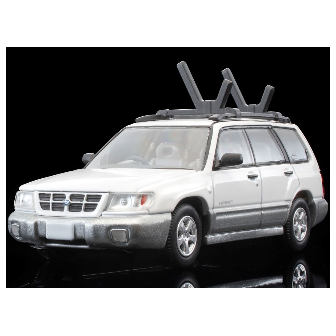 TOMICA Limited Vintage Neo - LV-N328b Subaru Forester Custom Version (White/Silver) Kayak Figure - Tomica Costa Rica Collectors Club