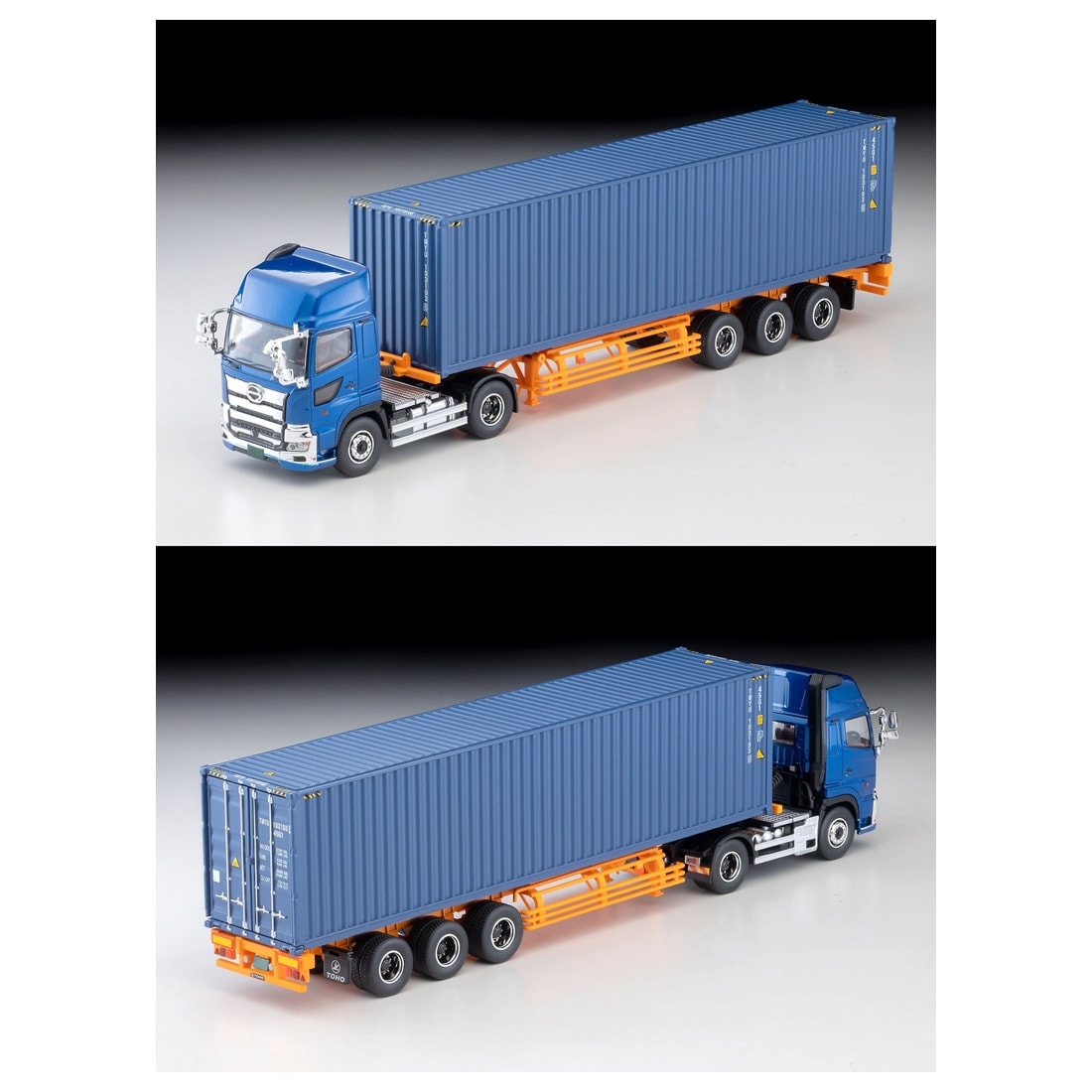 TOMICA Limited Vintage Neo - LV-N292e Hino Profia 40ft Marine Container Trailer (Toho Car Corporation TC36H1C34) (Blue) - Tomica Costa Rica Collectors Club