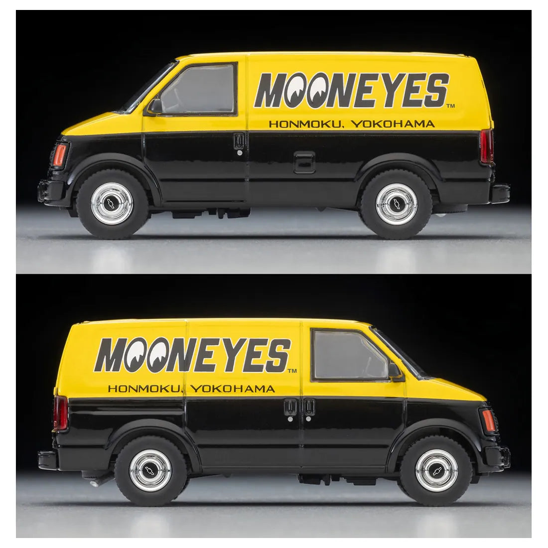 TOMICA Limited Vintage Neo - LV-N344b Chevrolet Astro Van (MOONEYES) Yellow/Black - Tomica Costa Rica Collectors Club