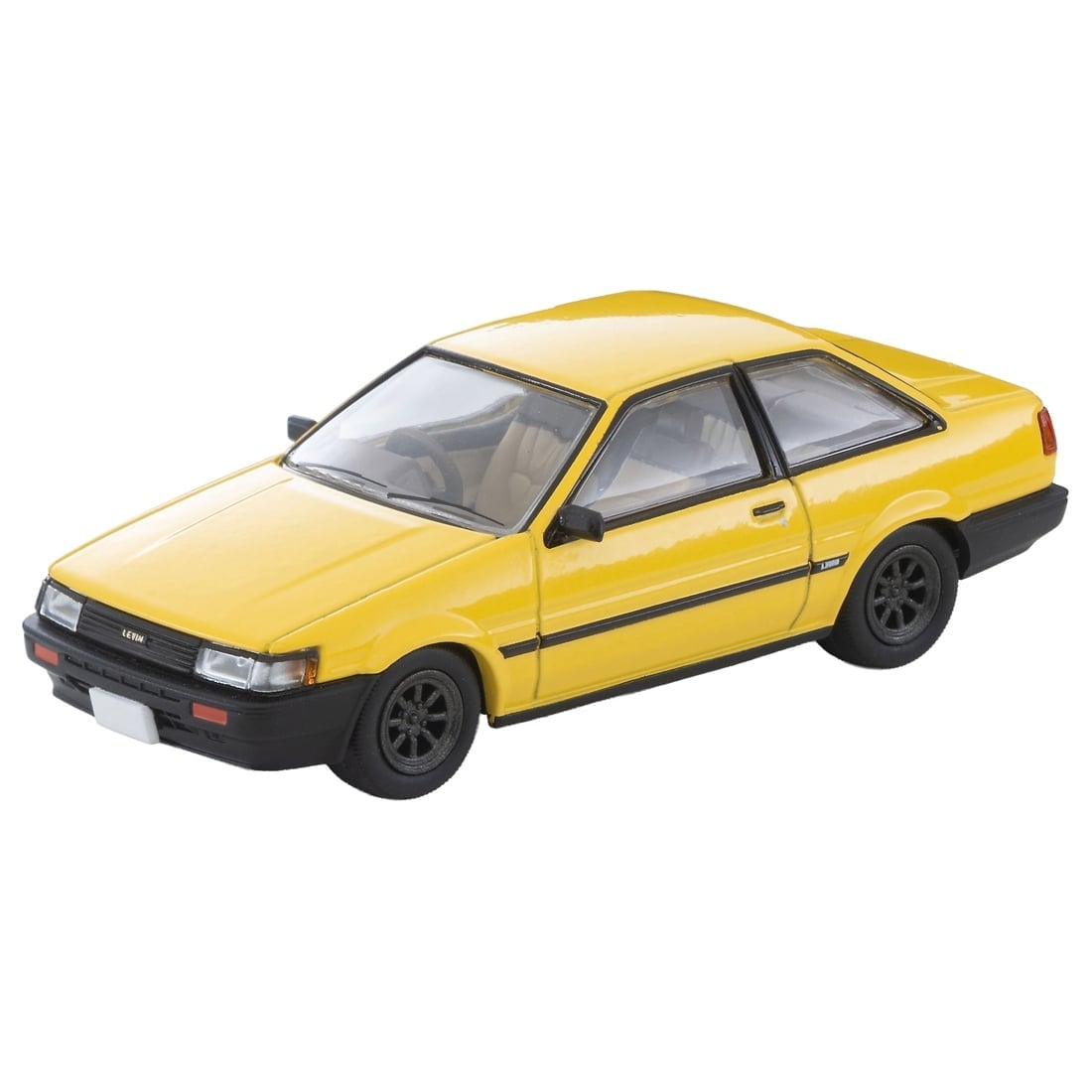 TOMICA Limited Vintage Neo - LV-N284f Toyota Corolla Levin 2-door GT Car w/RS Watanabe Wheel E (Yellow) '83 Modelo - Tomica Costa Rica Collectors Club