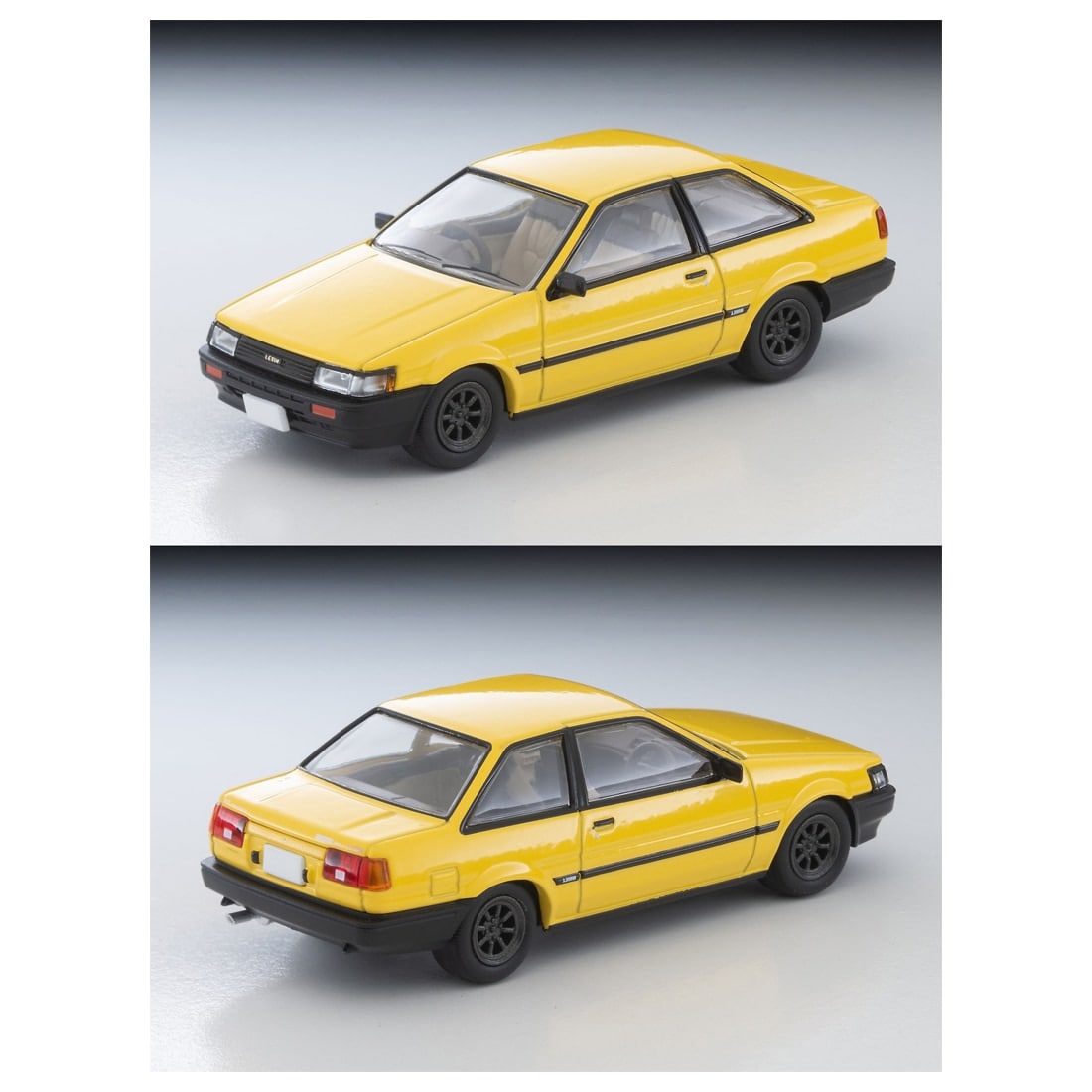TOMICA Limited Vintage Neo - LV-N284f Toyota Corolla Levin 2-door GT Car w/RS Watanabe Wheel E (Yellow) '83 Modelo - Tomica Costa Rica Collectors Club