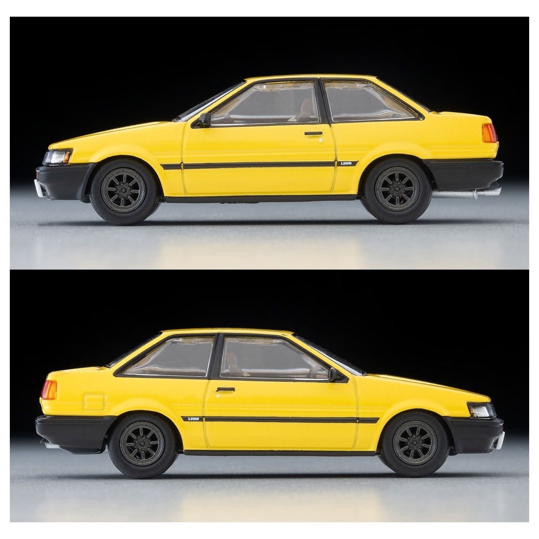 TOMICA Limited Vintage Neo - LV-N284f Toyota Corolla Levin 2-door GT Car w/RS Watanabe Wheel E (Yellow) '83 Modelo - Tomica Costa Rica Collectors Club