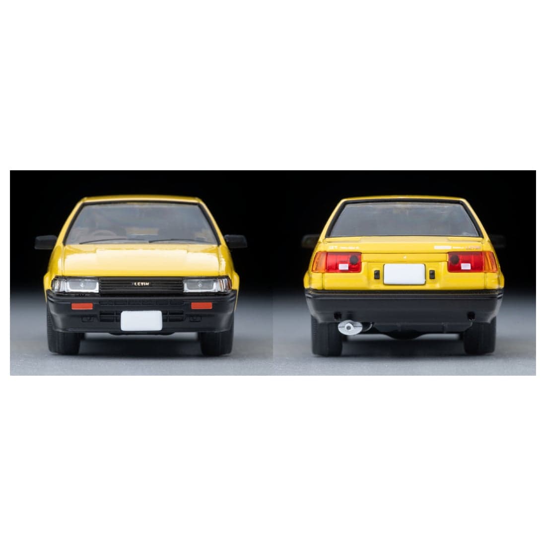 TOMICA Limited Vintage Neo - LV-N284f Toyota Corolla Levin 2-door GT Car w/RS Watanabe Wheel E (Yellow) '83 Modelo - Tomica Costa Rica Collectors Club