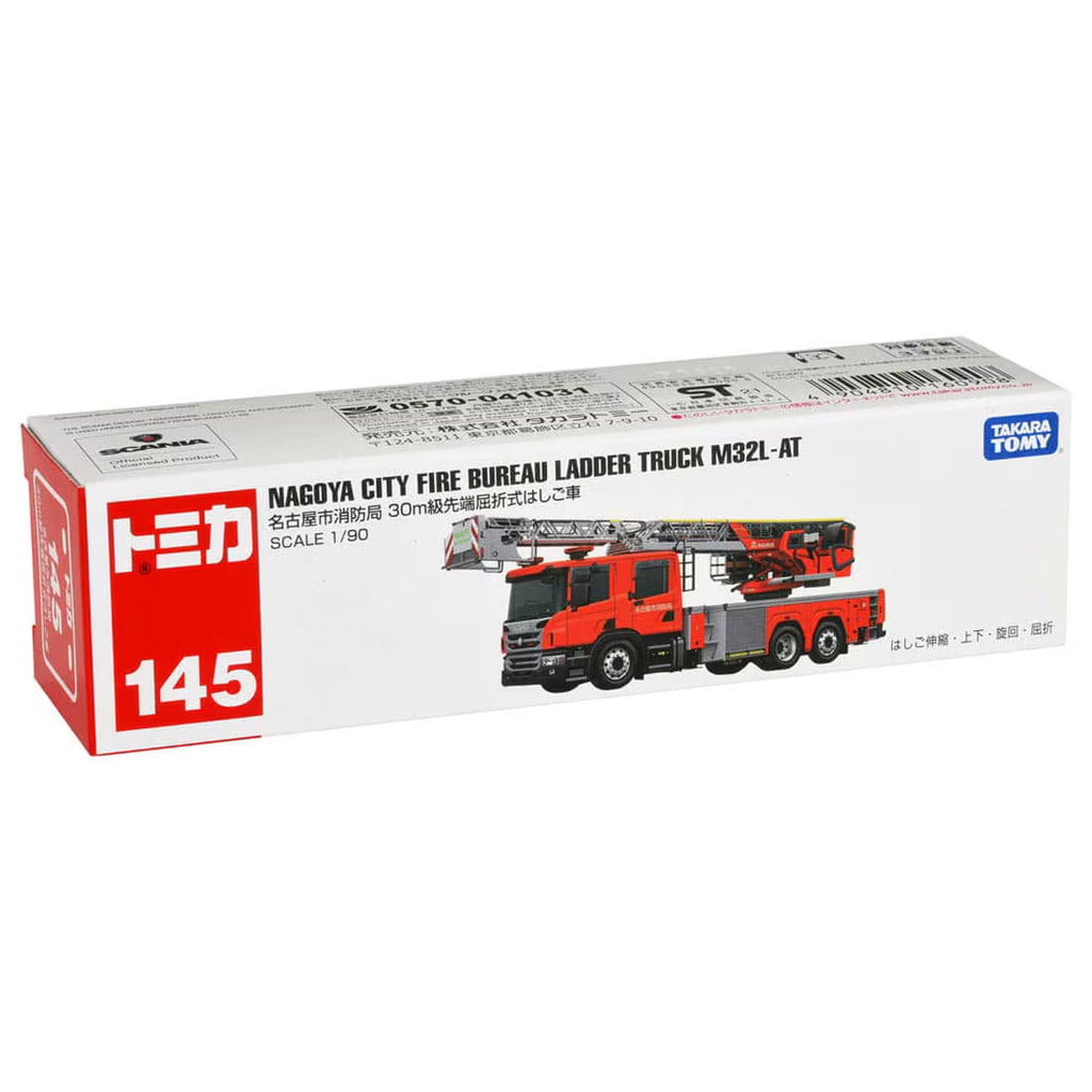 TOMICA Long Type - No.145 Cuerpo de Bomberos de Nagoya Escalera Articulada de 30m