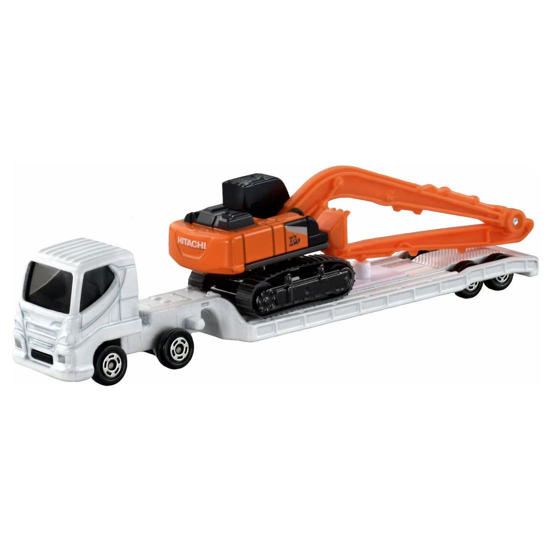 TOMICA Long Type - No.143 Hitachi Excavadora ZX210-7 SLF y Transportador