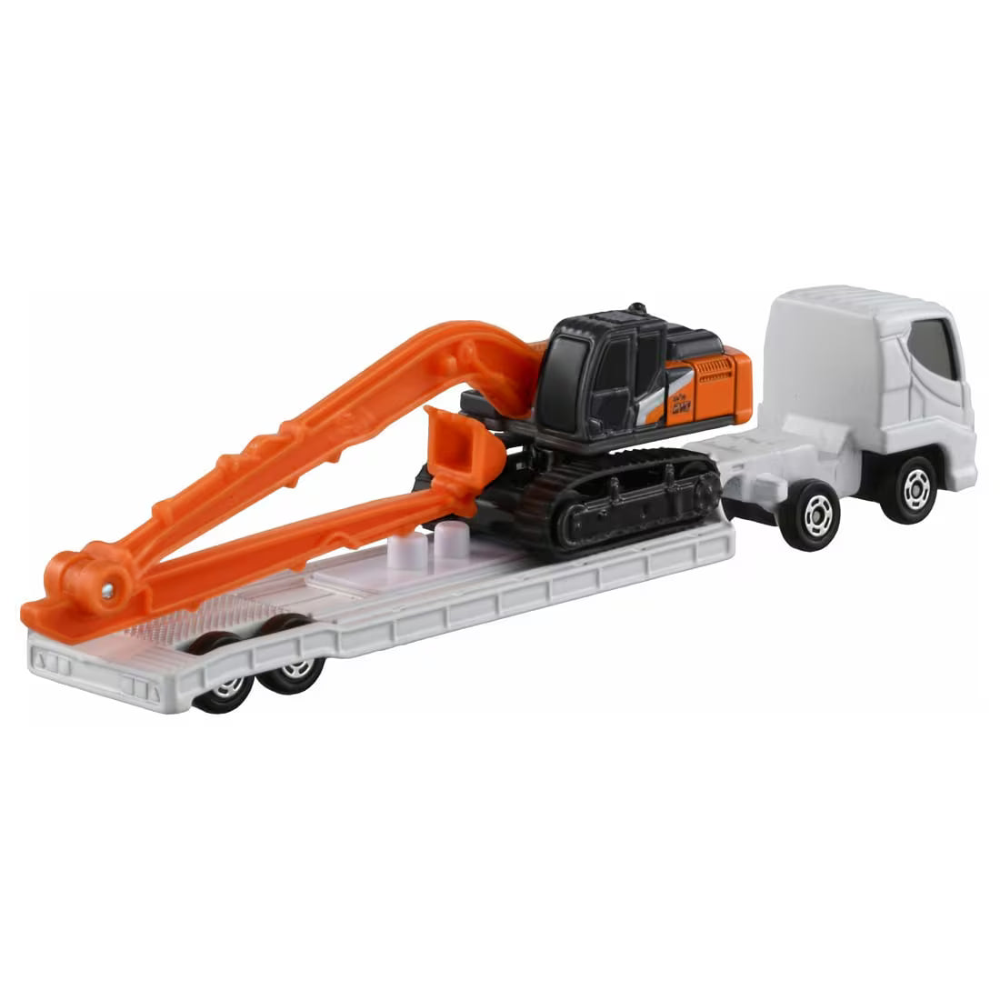 TOMICA Long Type - No.143 Hitachi Excavadora ZX210-7 SLF y Transportador