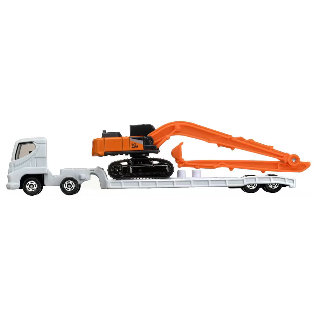 TOMICA Long Type - No.143 Hitachi Excavadora ZX210-7 SLF y Transportador