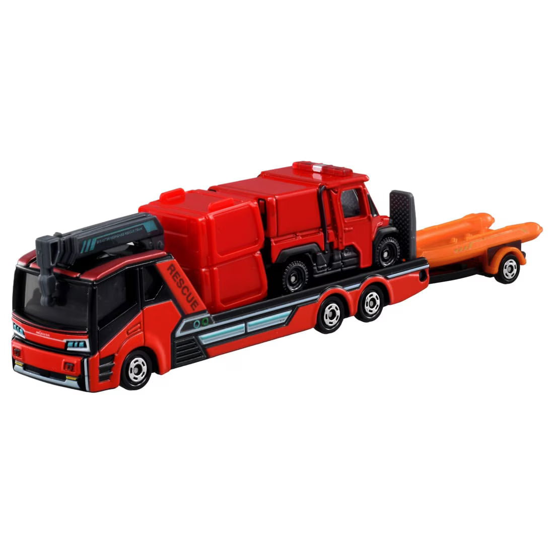 TOMICA Long Type - No.132 Morita Camión de Bomberos Todoterreno Red Lady Bug + Transportador