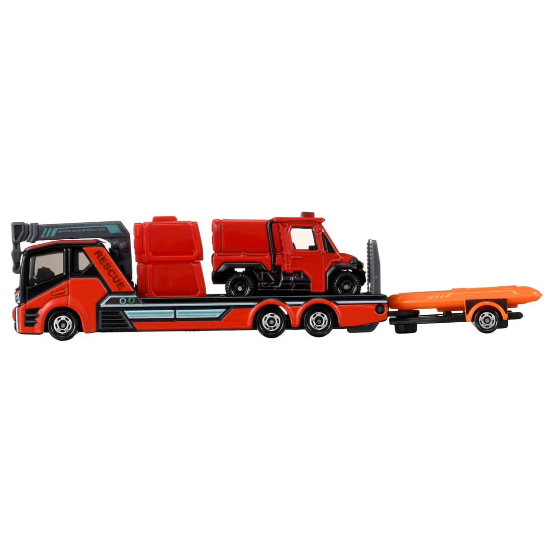 TOMICA Long Type - No.132 Morita Camión de Bomberos Todoterreno Red Lady Bug + Transportador