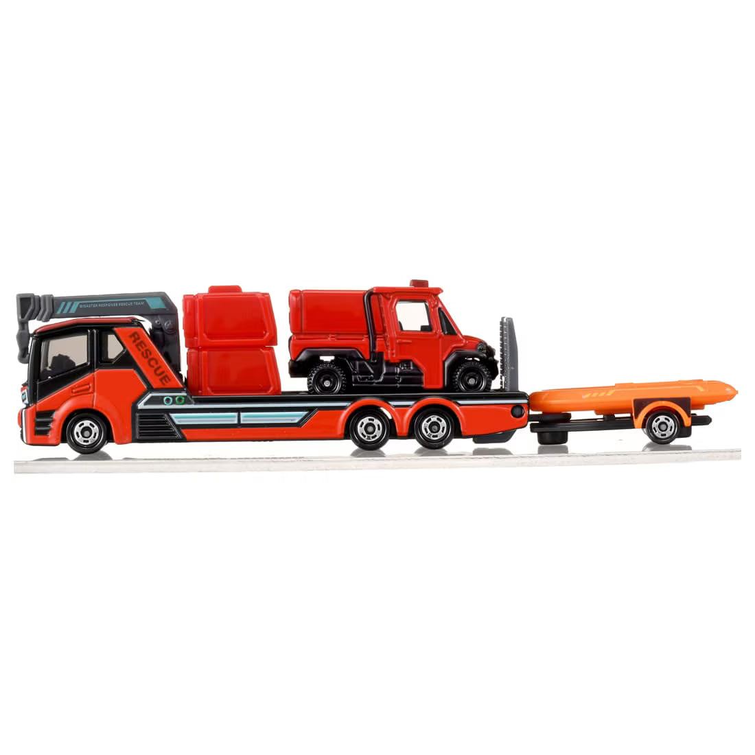 TOMICA Long Type - No.132 Morita Camión de Bomberos Todoterreno Red Lady Bug + Transportador